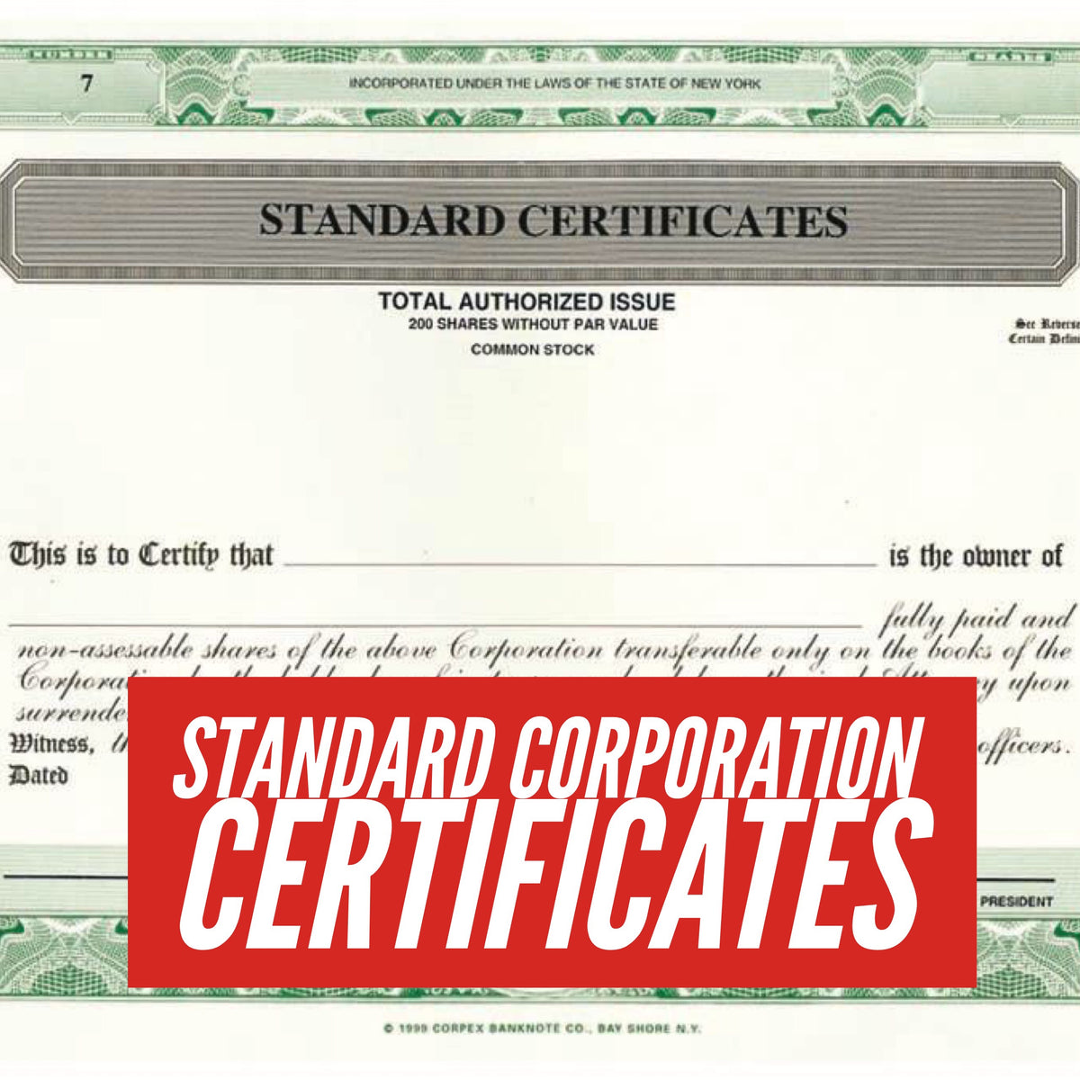 Standard Certificates Stock Certificates