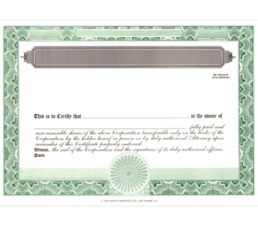 Marks Corpex Certificate Print Utility Stock Certificates