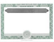 Blank Green Border Shares with Blank Panel & Back- Set of 20