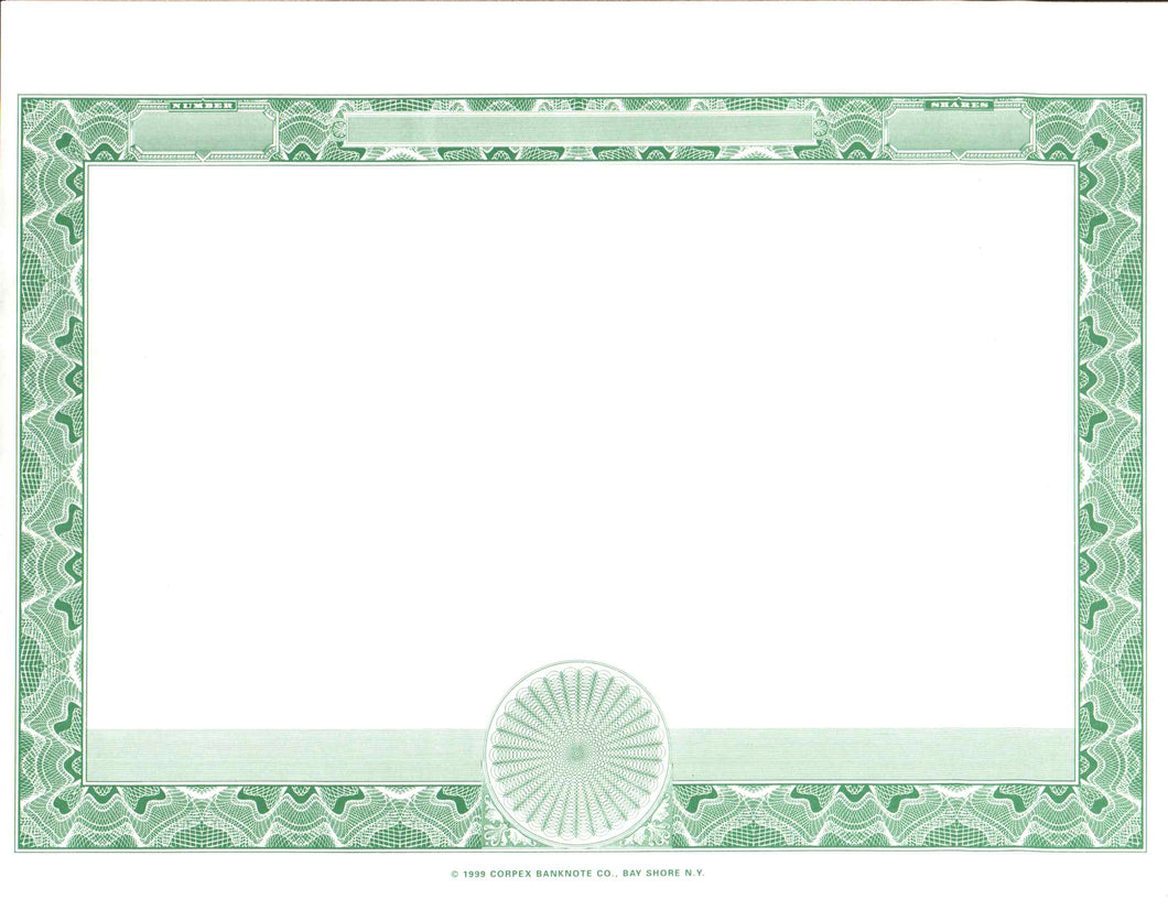 Blank Border with Printed Back Shares - Set of 250