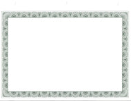 Blank Dwight Jackson Border Only Blank Back Certificates