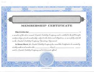 Blank LLC Certificates - Set of 500