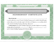 Blank LLC Certificates - Set of 100