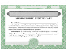 Blank LLC Certificates - Set of 500