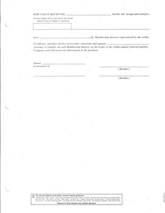 Blank LLC Certificates - Set of 500