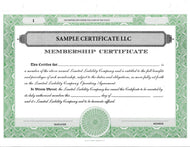 Printed LLC Certificates - Set of 20