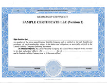 Blank LLC (Version 2) Certificates - Set of 250