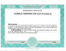 Blank LLC (Version 2) Certificates - Set of 250