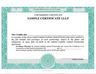 Blank LLLP Certificates - Set of 100
