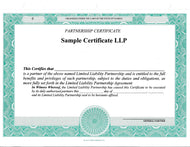 Printed LLP Certificates - Set of 20