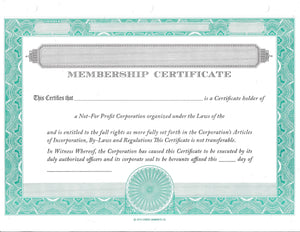 Printed NFP Certificates - Set of 20