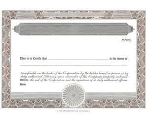 Blank Standard 2 Class Stock Certificates - Set of 12