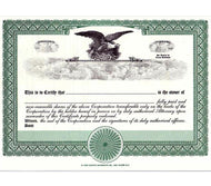 Standard Certificates - 100 Blank Eagle Certificates